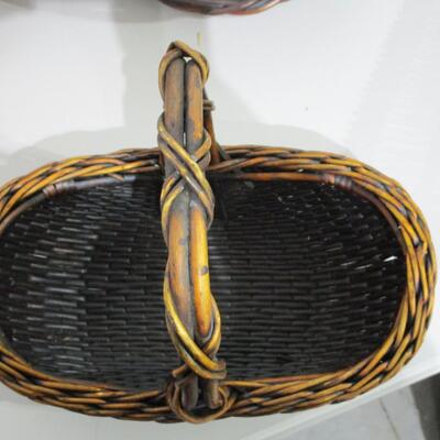 #23 Six wicker baskets, excellent condition, misc #2