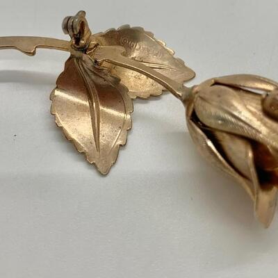 LOTJ38: Two Vintage Goldtone Brooches: The Giovanni Rose and Vintage 