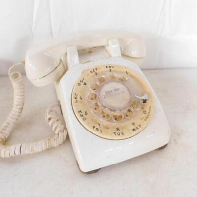 Vintage Bell Rotary Dial Phone White
