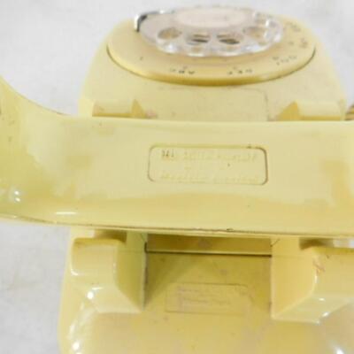 Vintage Bell Rotary Dial Phone Yellow