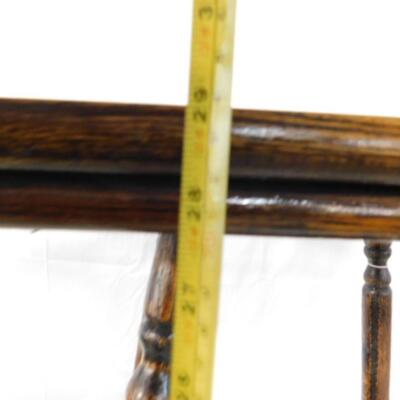 Vintage Solid Wood Walnut Lamp Table with Turned Legs