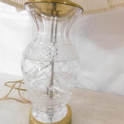 Waterford Crystal Post Table Lamp with Shade Choice B