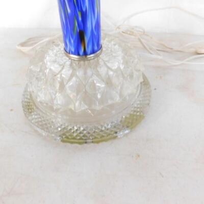 Exquisite Murano Glass Candelabra Centerpiece Lamp with Crystal Pendant Accents Choice A