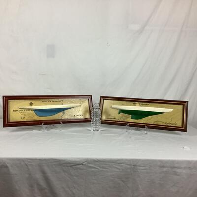 853 Pair of Olin Stephens Designed Half Boat Models