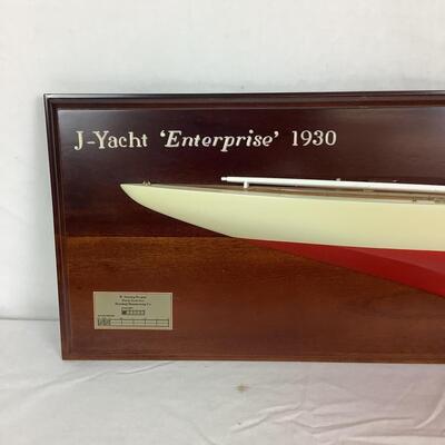 854 1930 J Yacht Enterprise Half Boat Model