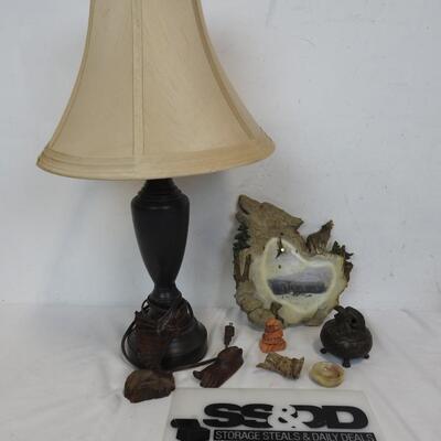 Home Decor: Lamp - Works, Wolf Clock - Works, Incense Burners