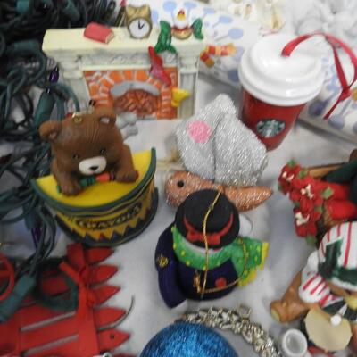 Christmas Decor:Salt City Topper, Starbucks,Some Vintage Ornaments, Lights-Work