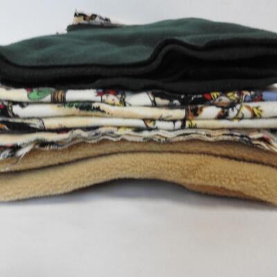 Fabric:: Large Pieces: Flannel, Juvenile Cowboy Print & Solid Tan & Dk Green