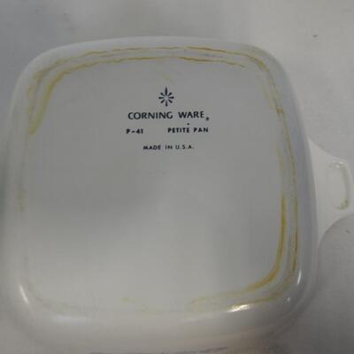 Kitchen Lot: Pyrex-Vintage 1qt Dish W/Lid, Cornflower blue Pyrex, Double Boiler