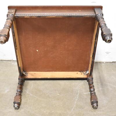 Medium Brown Wooden End Table, Vintage