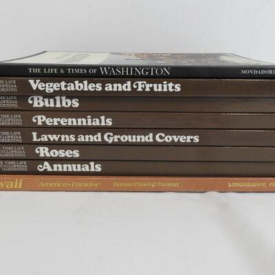 8 Non-Fiction Hardcover Books: Washington, Hawaii, & Gardening - Vintage