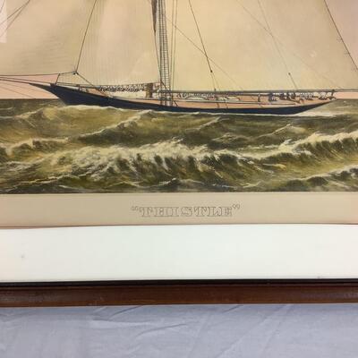860 Vintage "Thistle" Currier & Ives Framed Print
