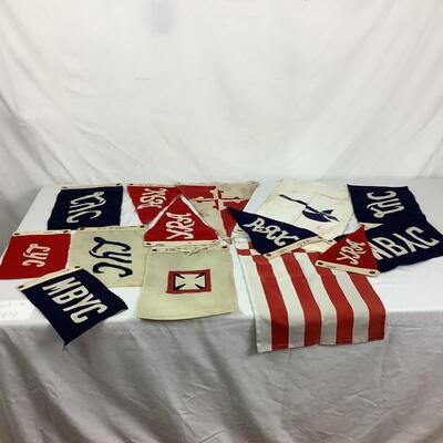 862 Lot of Vintage Nautical Boat Flags, Pennants
