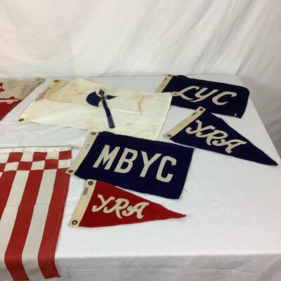 862 Lot of Vintage Nautical Boat Flags, Pennants