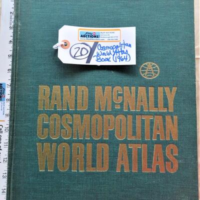Vintage BIG WORLD ATLAS BOOK Color MAPS Hard Cover Rand McNally