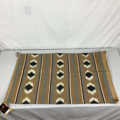 866 Vintage 1982 Navajo Rug by Navajo Weaver Louise Baker