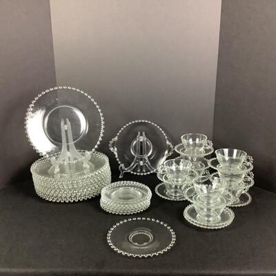 871   31pc Set of Vintage Clear Glass Candlewick