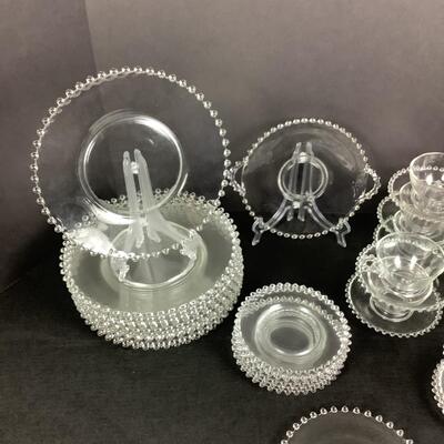 871   31pc Set of Vintage Clear Glass Candlewick