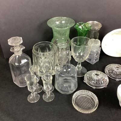 878 Large lot of Ironstone Molds and Glassware