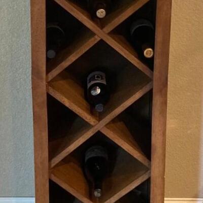 Oak Wine Rack With Removable Glass Top