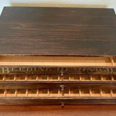 Vintage Belding Hemingway Sewing Silks Thread Box