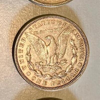Three 1921 Morgan Silver Dollars
