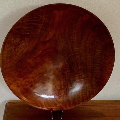 Large Hand Turned Walnut Bowl By Bruce Friederich