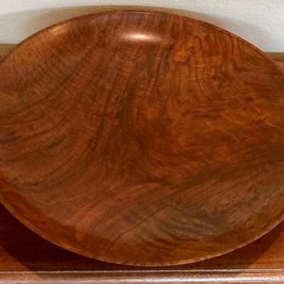Large Hand Turned Walnut Bowl By Bruce Friederich