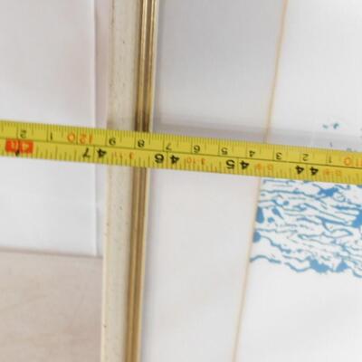 Framed Art Intaglio Viscosity Etching 'Morning and the McKinley River' by John Solem 13/15 with Gallery Documentation