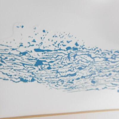 Framed Art Intaglio Viscosity Etching 'Morning and the McKinley River' by John Solem 13/15 with Gallery Documentation