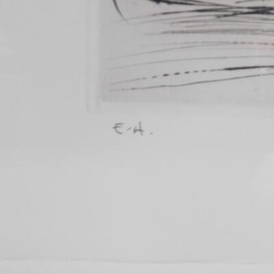 Framed Art Original Hand Etching Artist Proof Pencil Signed 'The Academy of France by Salvador Dali with COA