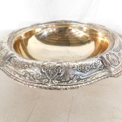 Large Pierced Lid Silver Plated Turkish Service Piece