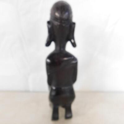 Authentic African Tribal Art Crafted Wood Carved Female Statuette