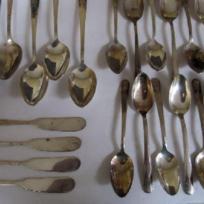 Large Lot of 56 Pieces Wm Rogers Silver Plate Flatware, Talisman Pattern