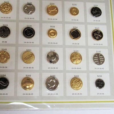 Vintage Salesman Sample Button Card, Fancies