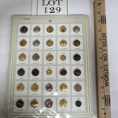 Vintage Salesman Sample Button Card, Fancies