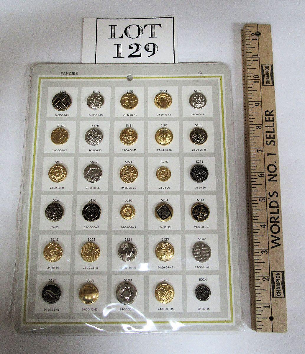 Vintage Salesman Sample Button Card, Fancies