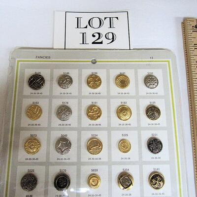 Vintage Salesman Sample Button Card, Fancies