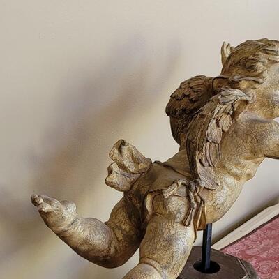 Lot 128: Antique & Vintage Flying Angel Sculpture