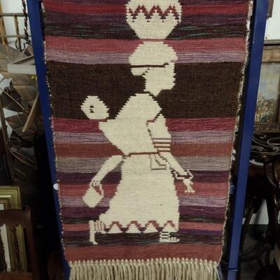 African Tribal Art Wall Decor Tapestry Red Tone