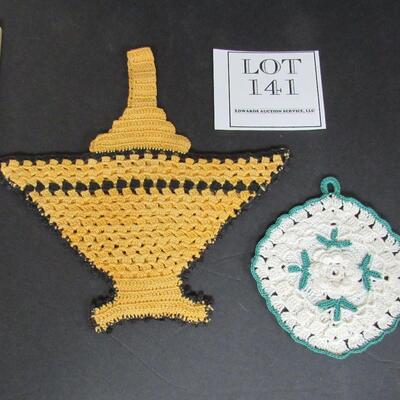 2 Nice Fancy Vintage Pot Holders