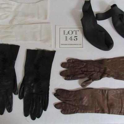 Vintage Ladies Gloves and Swim Shoes