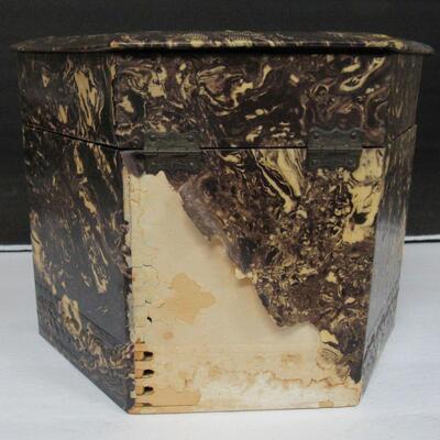 ANTIQUE Nice Set of Men's CUFFS AND COLLARS in Original Decorative Box - Read Description
