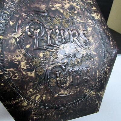 ANTIQUE Nice Set of Men's CUFFS AND COLLARS in Original Decorative Box - Read Description