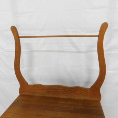 Antique Oak Washstand with Towel Rod