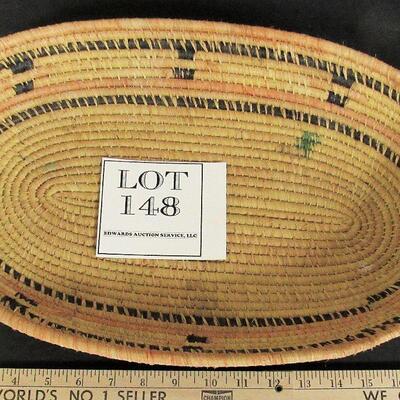 Large Old Oval Woven Basket