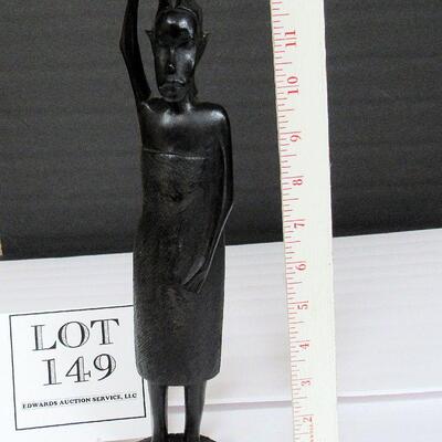 Vintage Hand Carved 13" Tall Figure, Besmo Kenya