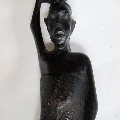 Vintage Hand Carved 13" Tall Figure, Besmo Kenya