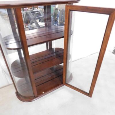 Bowfront Wall Mount or Mantle Top Display Cabinet