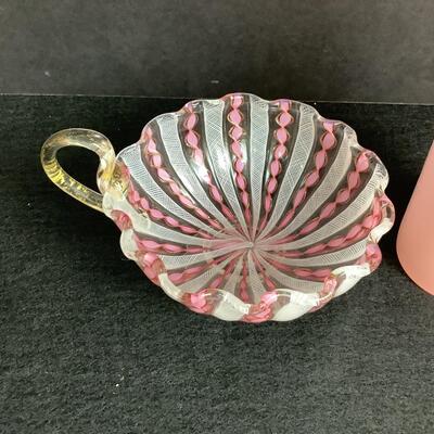 890 Pink Murano and French Glass Set